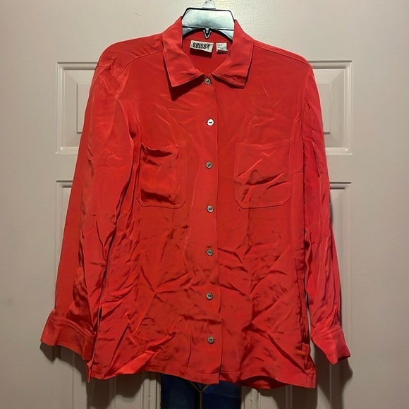 Chico’s Design 100% Silk Long Sleeve Blouse - Picture 1 of 7